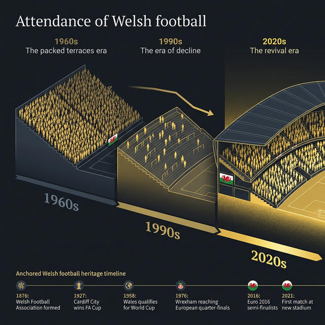 Welsh Football Attendance: Historical Trends Across Decades