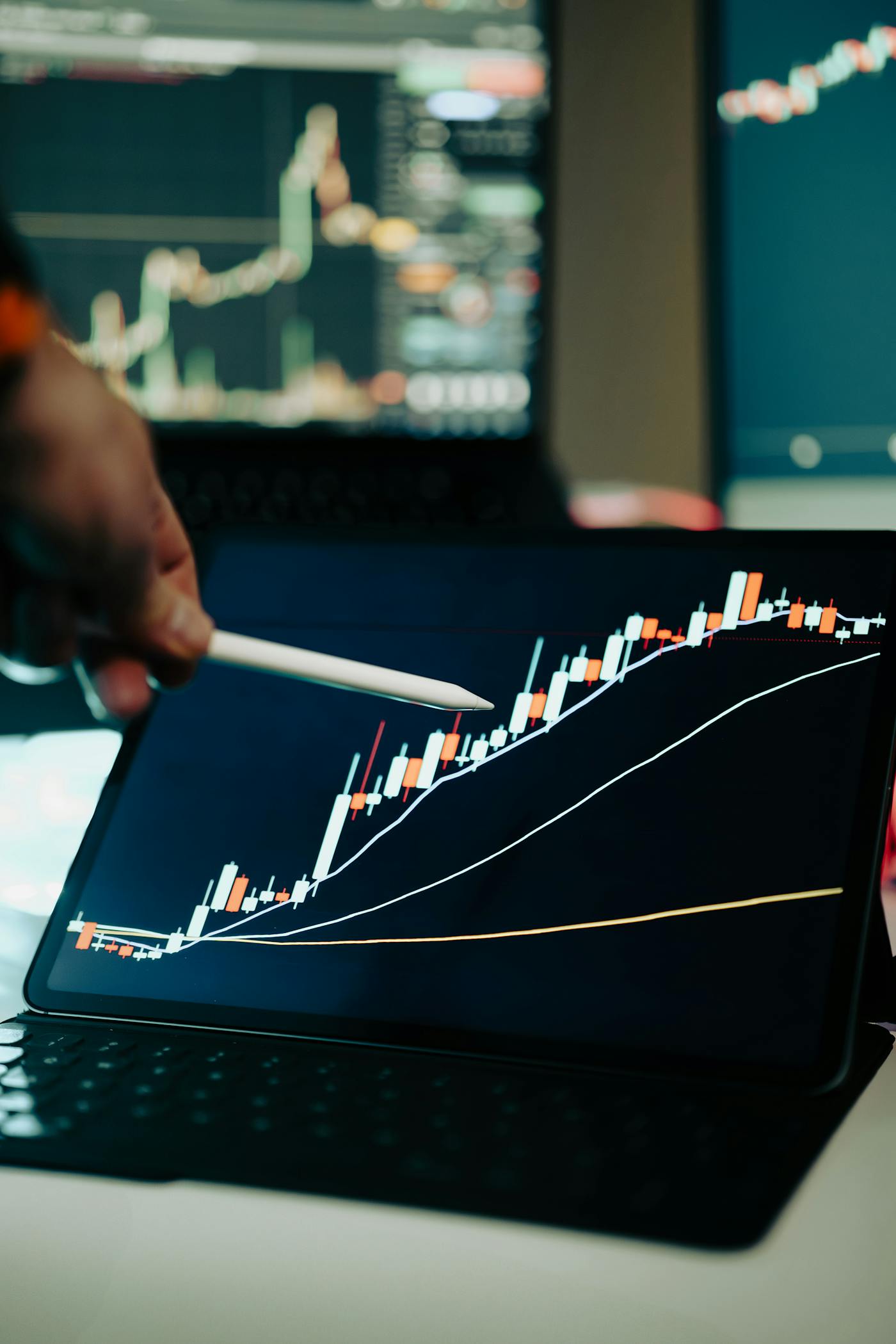 Financial growth charts and analytics